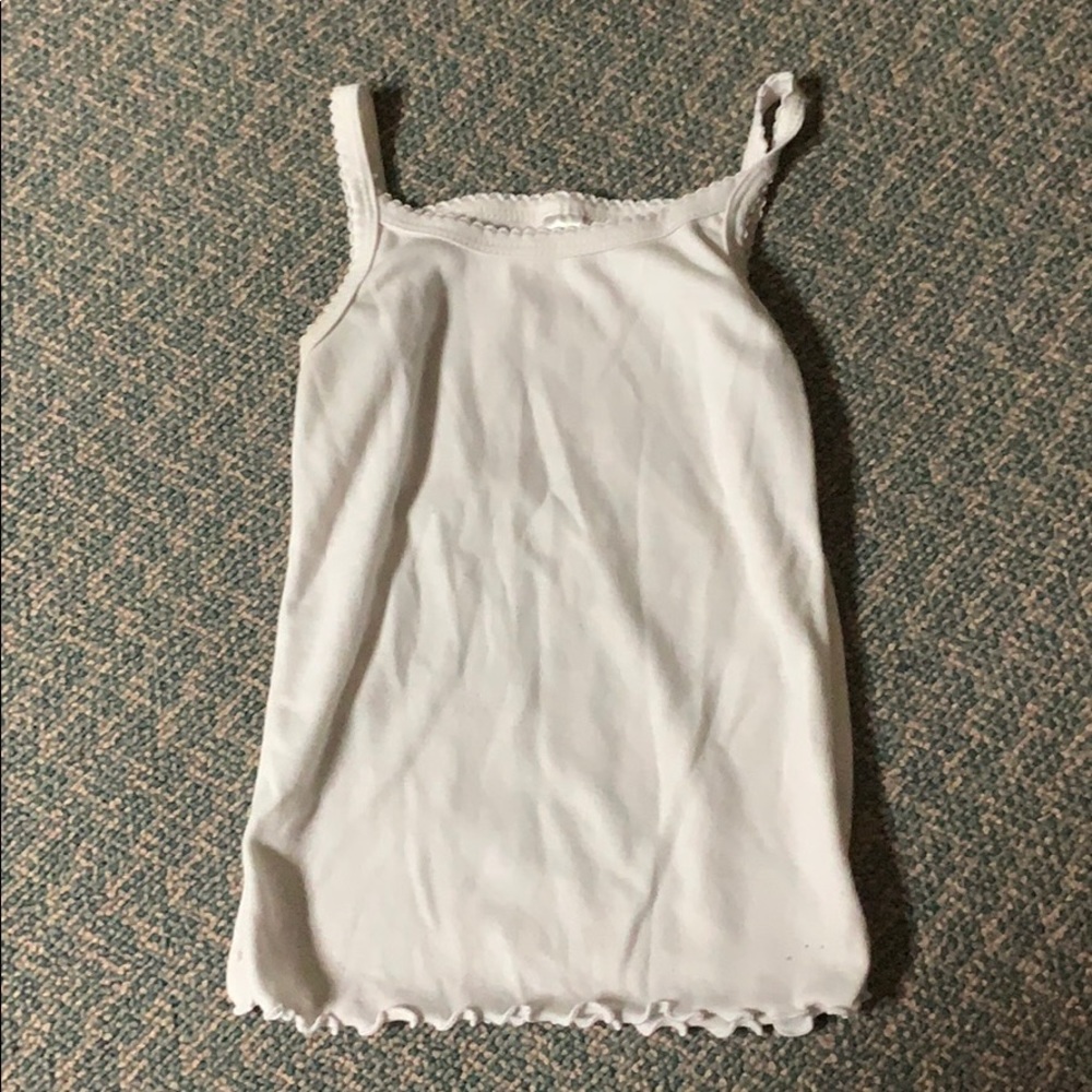 Strawberry Little Girls White Tank Top